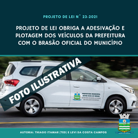 Câmara aprova projeto de lei que obriga adesivação e plotagem de veículos do Município