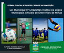 Lei institui Jogos Oficiais do Município de Entre Rios de Minas